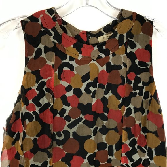 DAMAGED Burberry Pure Silk Sleeveless Dress - Picture 3 of 7